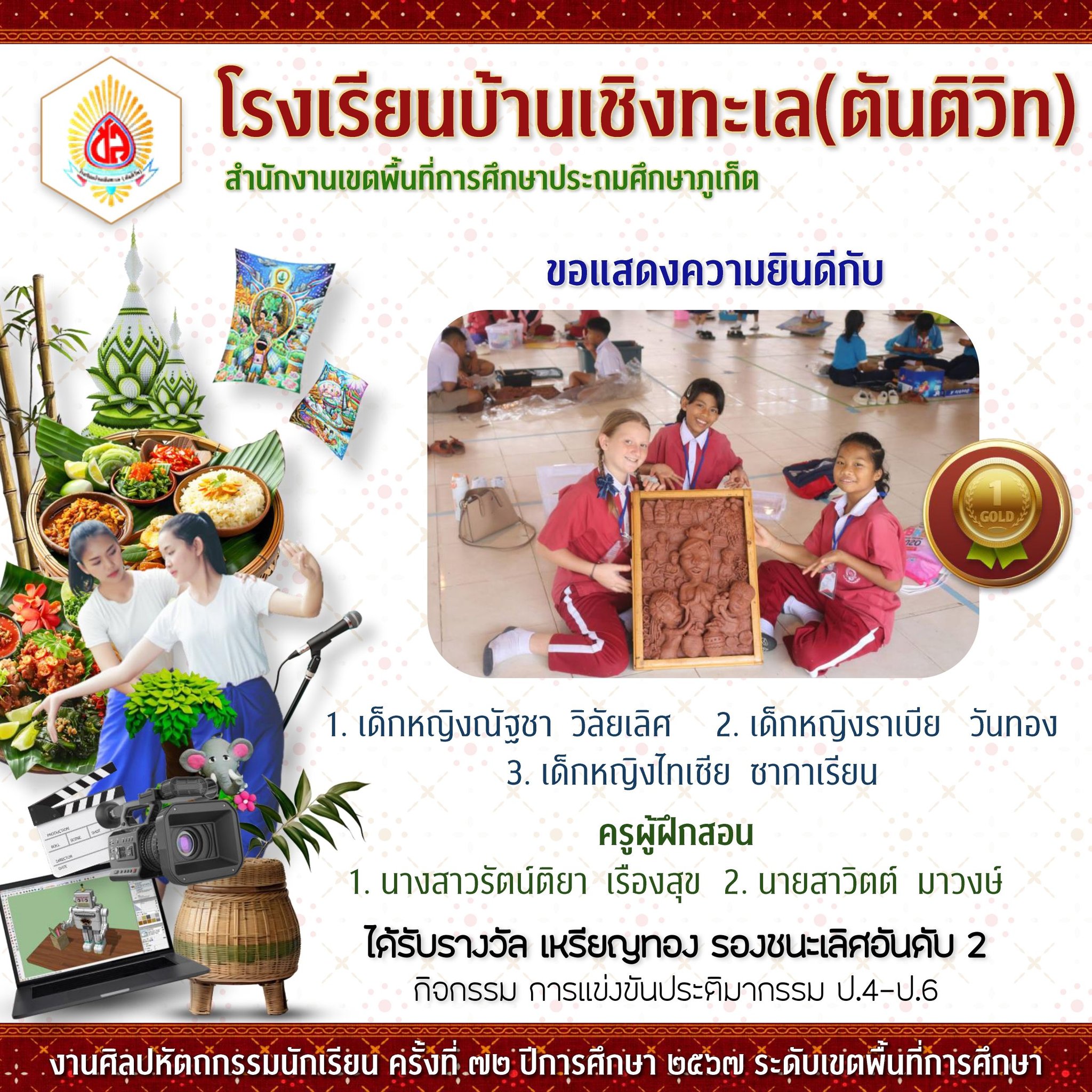 งานศิลปหัตถกรรมนักเรียนระดับเขตพื้นที่การศึกษา ครั้งที่ 72 ปีการศึกษา 2567