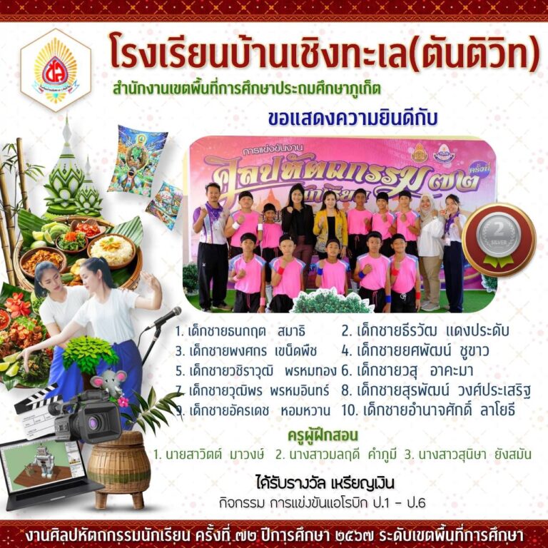 งานศิลปหัตถกรรมนักเรียนระดับเขตพื้นที่การศึกษา ครั้งที่ 72 ปีการศึกษา 2567