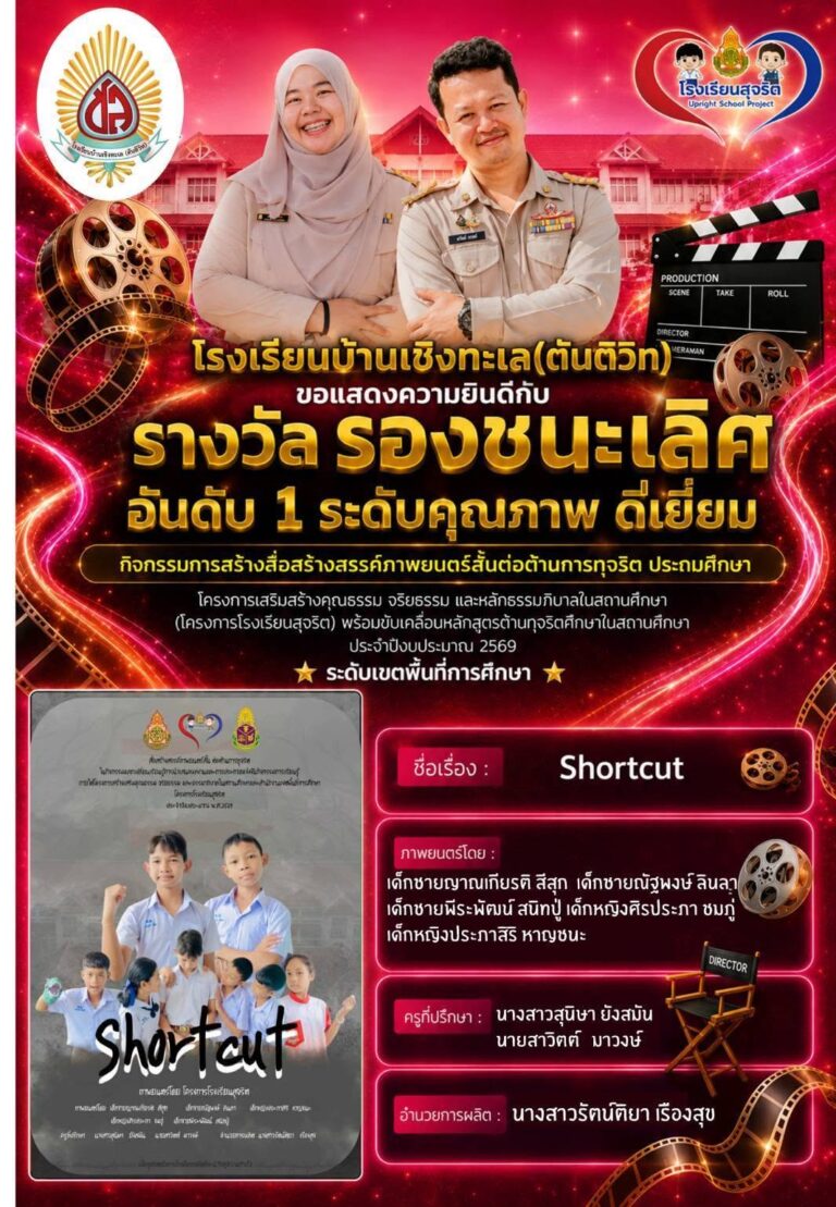 กิจกรรมการสร้างสื่อสร้างสรรค์ภาพยนตร์สั้นต่อต้านการทุจริต ระดับประถมศึกษา